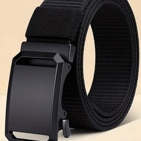New Automatic Buckle Waistband Belt, Adjustable, Durable Belts, Canvas Tactical Belt for Workwear, Casual Outdoor Military Training Pants Belt for Men, Belt with Buckle