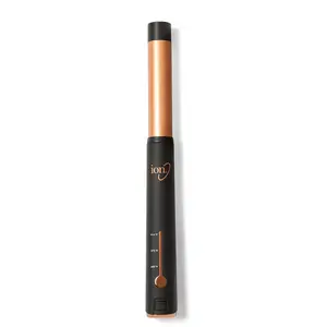 Ion Luxe Dual Voltage Cordless 1" Ceramic Curling Wand | Travel Friendly, Auto Shut off, Nano Silver and Tourmaline Technology