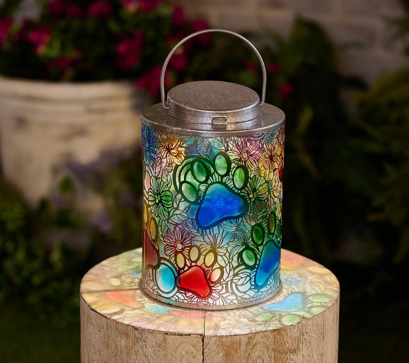 Girl Next Door Illuminated Metal Lantern w/Multi Color Reflection