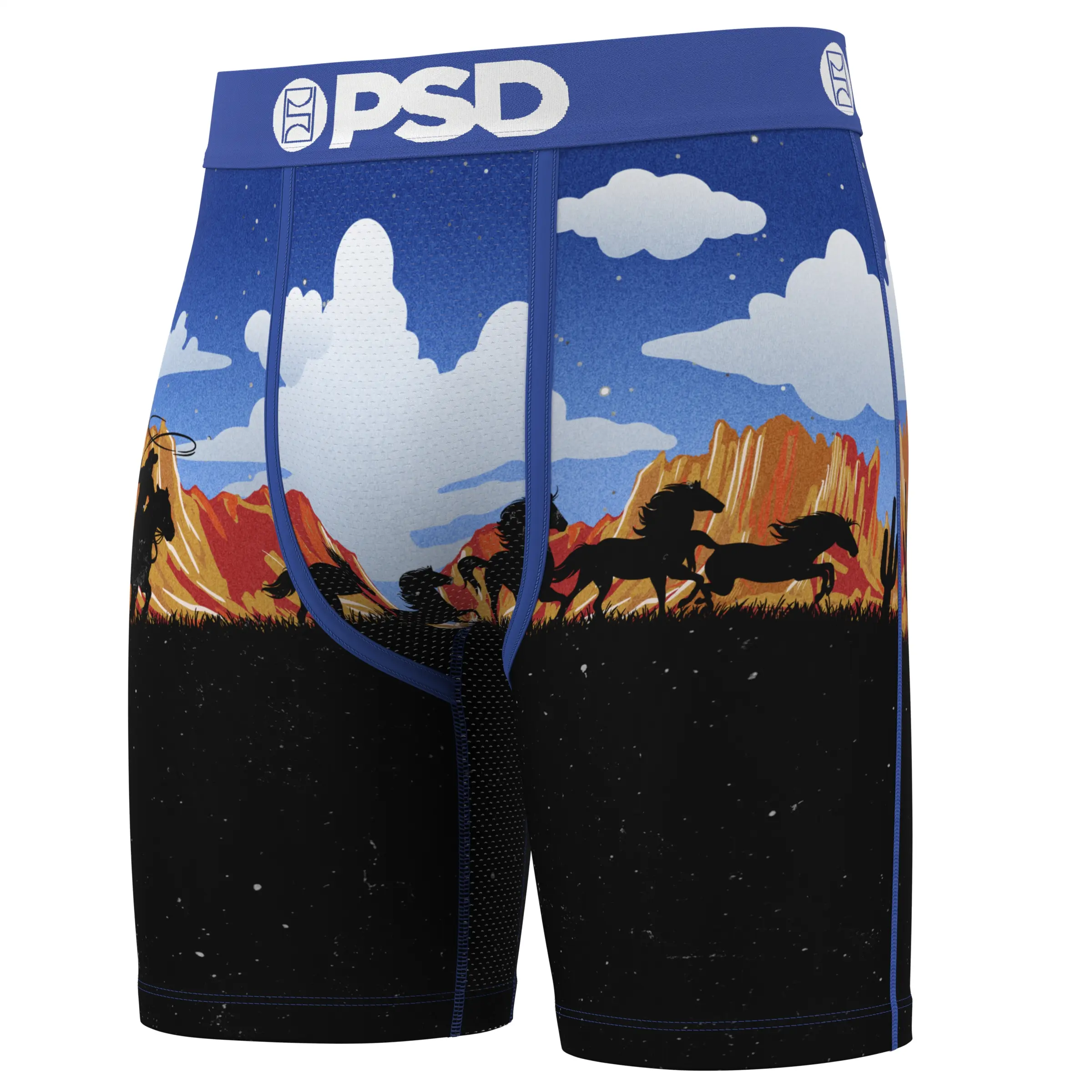 PSD Mens Aces High Boxer Brief - Standard Length 7 Inch Inseam, Soft and Breathable Poly Blend Fabric PSD Mens Aces High Boxer Brief - Standard Length 7 Inch Inseam, Soft and Breathable Poly Blend Fabric