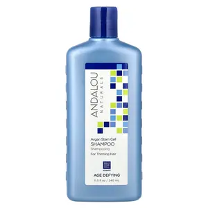 Andalou Naturals Shampoo, Age Defying, For Thinning Hair, Argan Stem Cell, 11.5 fl oz (340 ml)