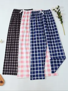 Women's Plaid Print Pajama Shorts, Casual Comfy Breathable Sleep Shorts for Daily Wear, Women's Sleepwear & Loungewear for All Seasons, Pjs