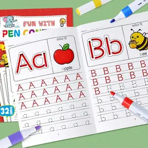 English Alphabet & Vocabulary Practice Book, Tracing Preschool Books, Suitable for School Learners and Home Education, Essential Study Tool