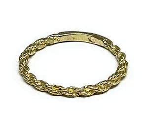 10k Solid Gold Yellow Rope Ring