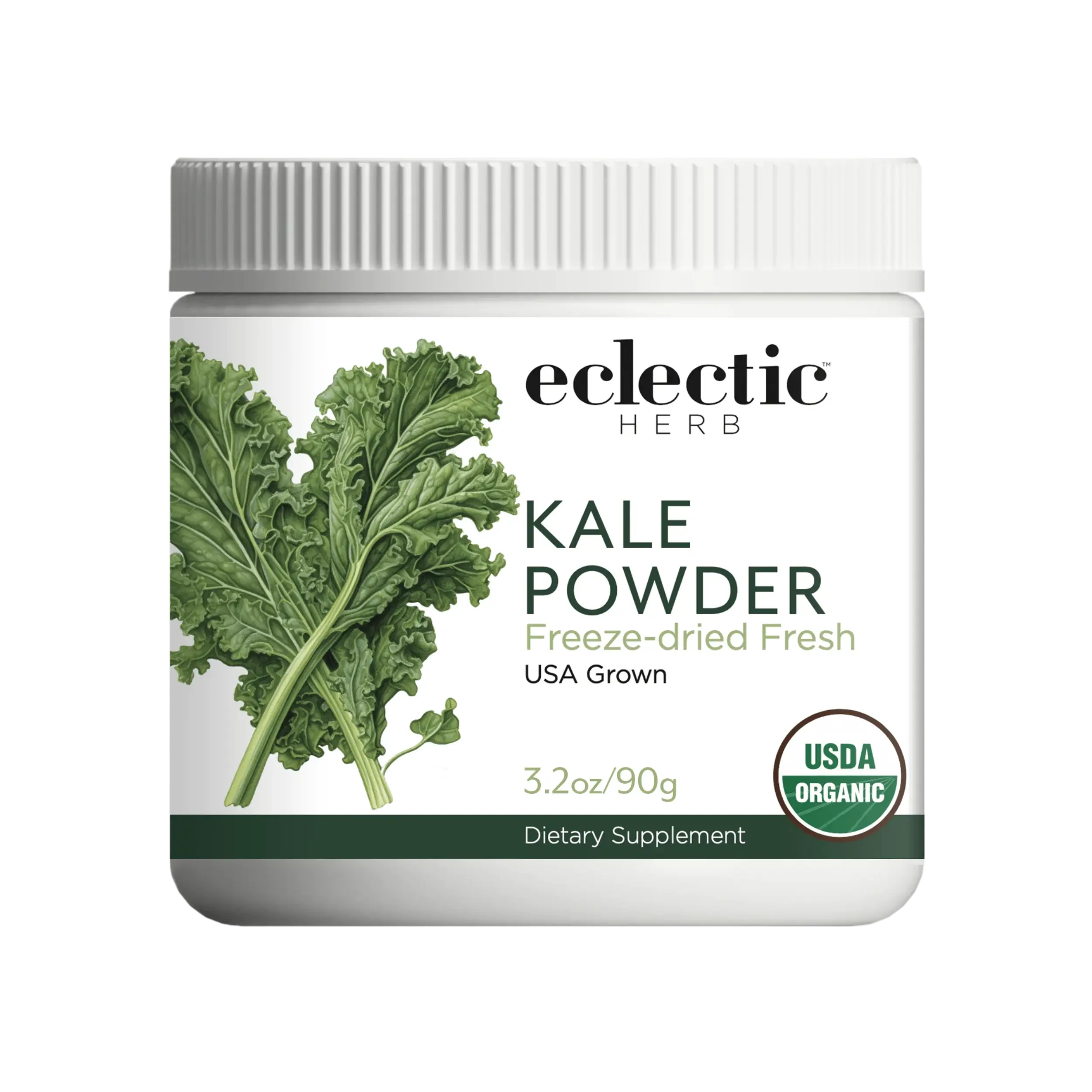 Eclectic Herb - Kale Powder Supplement | Nutritional Support, Vitamins + Minerals | Superfood Powder + Daily Greens Drink Mix | USDA Organic, Non-GMO, Vegan (3.2 oz | 90 g)