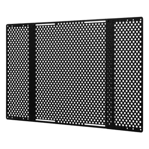 VEVOR RV Screen Door Protector, Adjusts from 22 to 31.5 inch, Adjustable Door Grille, Easy to Install, Reinforced Breathable Honeycomb Holes, Iron Camper RV Entry Protector for Pet Protection, Black