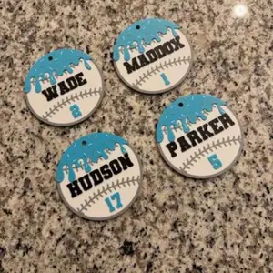 Drip Baseball Keychain