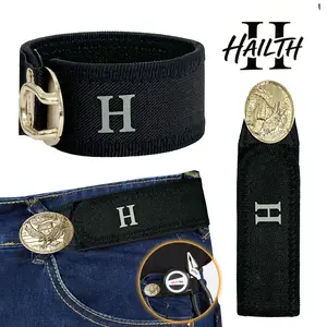 HAILTH Gold American Eagle Tactical Belt | Patented No Buckle Invisible Elastic Belt | Adjustable Comfort Fit for Men/Women | TikTok Viral Streetwear EDC Must-Have