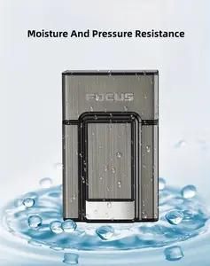 2-in-1 Rechargeable CigaretteCase Lighter, Hold 20 pcs CigaretteCase, Metal Lighter, Outdoor Windproof Flameless Lighter, Usb Rechargeable Lighter, Men's Gift