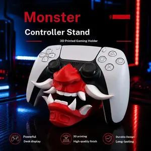 Ps5 Controller Stand, 3D Printed Monster Design, Gaming Holder, Demon Mouth, Desk Storage, Display Stand, Gamer Desk Accessory