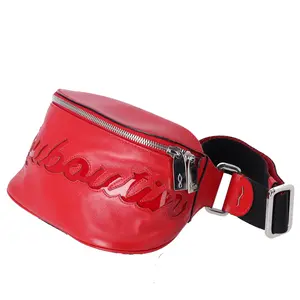 Pre-owned christian louboutin Leather Belt Bags Mary Jane Bum Bag Red Logo Classic Leather