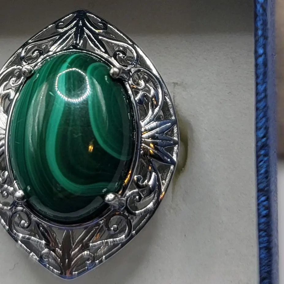 Malachite Ring Size 7 #1