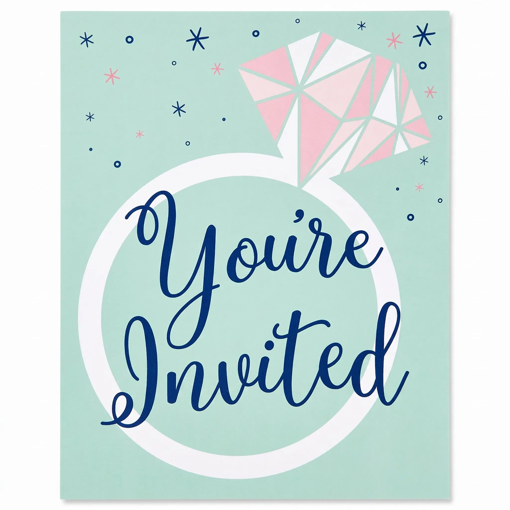 Mint Bridal Shower Invitations