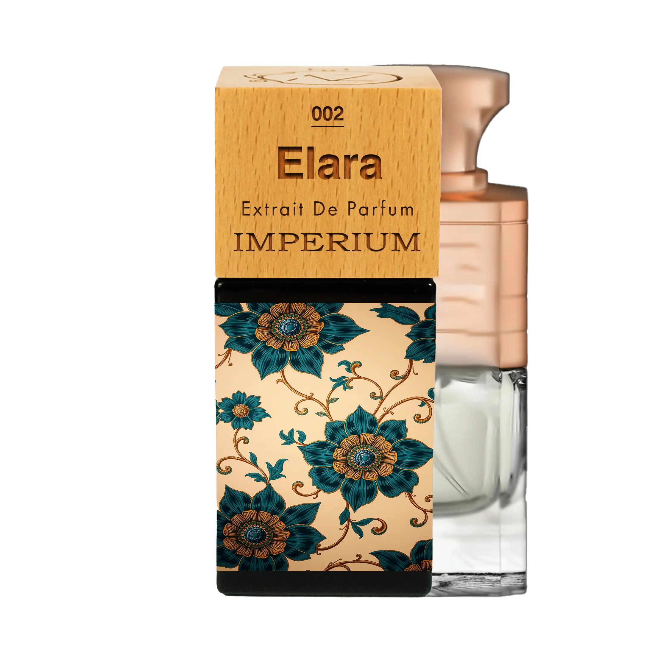 Elara-N°02 | Bergamot, Coriander; Jasmine, Lily, Saffron, Neroli, Tuberose, Rose; Vanilla, Musk, Guaiac Wood, Patchouli, Amber, Agarwood (Oud). Home fragrance
