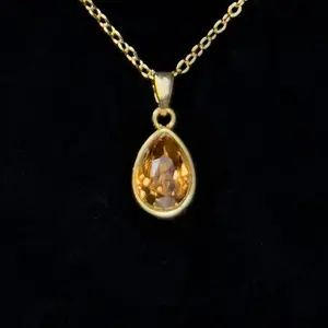 November 18K Gold Plated Necklace with Genuine Swarovski Crystal Birthstone