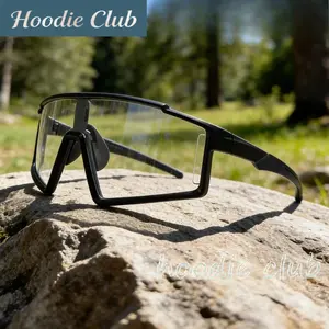 Large-Frame Photochromic Sunglasses, Windproof & Sun Protection, Stylish Color-Changing Lenses, Ideal for Mountaineering & Cycling biking Sports Sunglasses with UV Protection glass Unbreakable smart audio lightweight durable wrap around summer Winter