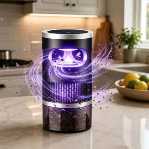 Kitchen Suction Bug Zapper Indoor, 365nm UV Flying Insect Trap, Fan-Based Catcher for Mosquitos Fruit Flies Gnats Moths, No Chemicals for Home Bedroom Living Room, Father's Day Gift