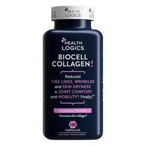 Health Logics BioCell Collagen - Clinically Validated to Reduce Wrinkles and Promote Joint Health - Healthcare Fitness