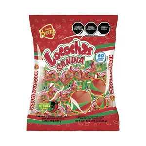 Beny Locochas Sandia Mexican Chili Powder Center Hard Candy (60 Count) Mexican Candy Snack Sweet Candies Bonbon Watermelon, Dulces Mexicanos