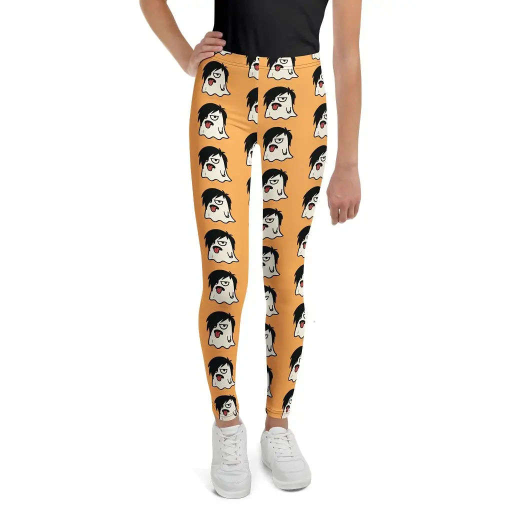 Women's Emo Boo Dreams Youth Leggings - Polyester-Spandex Fabric, All-Over Print Lady's Casual Leopard Camo Bottoms
