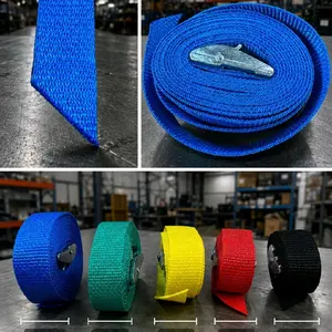 Set of 5pcs Utility 1” Cam Buckle Strap Color Coded for Easy Length Recognition Ideal for Various Applications