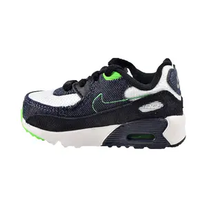 Toddler's Nike Air Max 90 LTR SE 2 Blk/Obsidian-Scream Grn (DN4378 001)