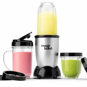 Magic Bullet Blender, Small, Silver, 11 Piece Set