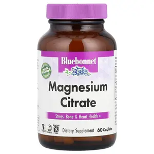 Bluebonnet Nutrition Magnesium Citrate, 60 Caplets (200 mg per Caplet)