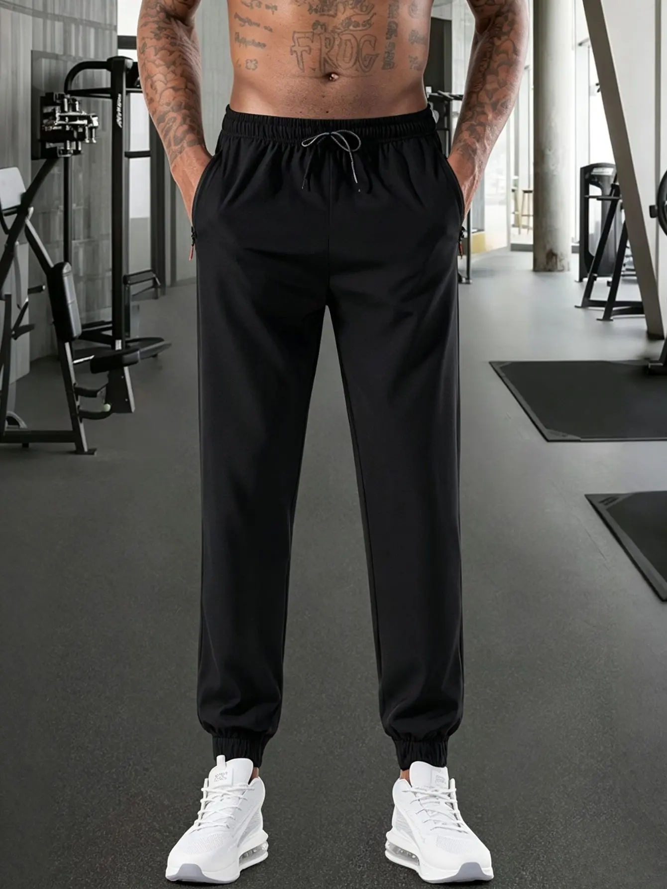 High-stretch, lightweight, breathable men’s jogger sweatpants — versatile casual athletic long pants for outdoor running and gym workouts, slimming fit