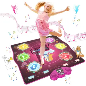Dance Mat for Kids Ages 4-8, LED Light-Up Electronic Dance Pad Toys with Bluetooth, 6 Game Modes Kids Dance Mat, 13 Built-in Music, Birthdays, Christmas, New Year Gift for Girls/Boys/Children