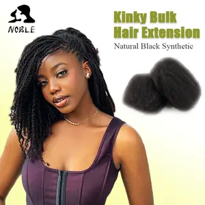 【TaxRefundHaul】Nobel Afro Kinky Bulk Synthetic Hair | For Braiding & Mini Twist Hairstyles Easy to Install for a Natural Finish