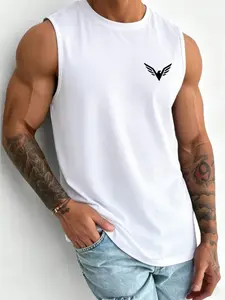 Men's Geometric Print Vest, Slim-Fitting Casual Top, Ideal for Summer Outdoor Activities, Beach, Fishing, Vacation, Comfortable and Stylish