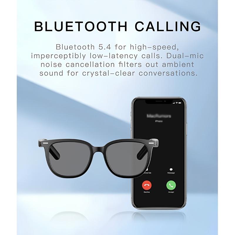 AI Smart Bluetooth Glasses for Men and Women, Gradient Tint,Real Time Translation, Voice Assistant, Hands-Free Calls, Indoor Protection for Iphone Android Music,Open-Ear Audio for Travel, Work Vlog