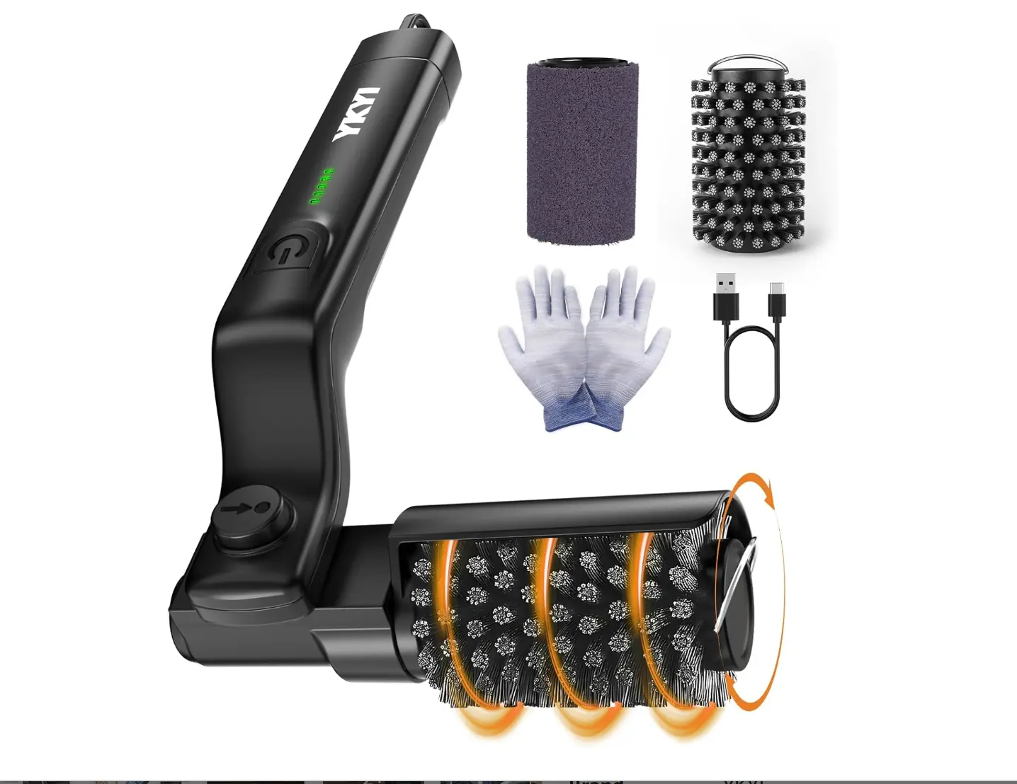 Electric Grill Brush - Cordless Rechargeable BBQ Cleaner with 180° Adjustable Head, 2600mah High-Torque Power Rotary BBQ Scrubber for Outdoor Stainless Steel Cast Iron