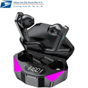 Wireless Earbuds Headphones, Low Latency Gaming Earbuds with LED Breathing Light, Digital Power Display, 12D Stereo Sound, in-Ear Sports   Wireless   BT  Headset