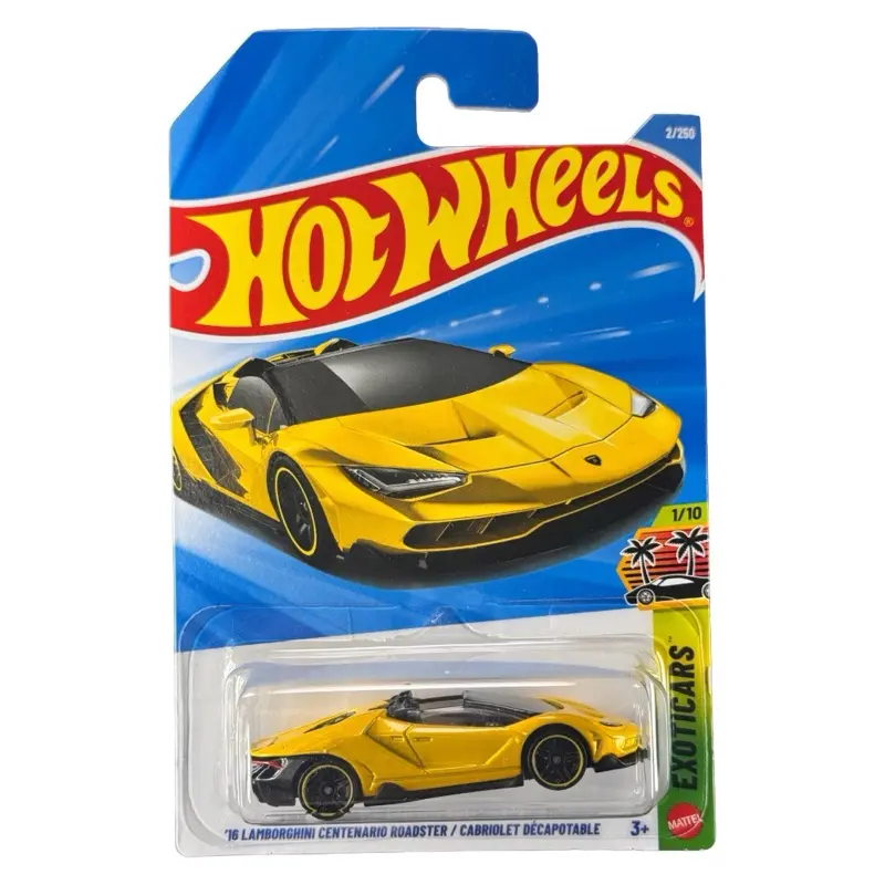 Hot Wheels '16 Lamborghini Centario Roadster Yellow Mainline 1/250