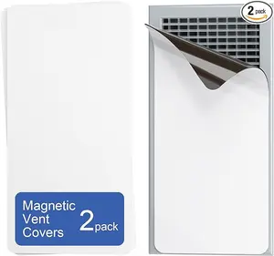 Strong Magnetic Vent Covers, 5.5” × 12” Vent Cover Magnetic, Home and RV Vent Magnet Cover for Air Vents Wall Ceiling Floor, 2 Pack