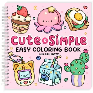 Cute & Simple Easy Coloring Book