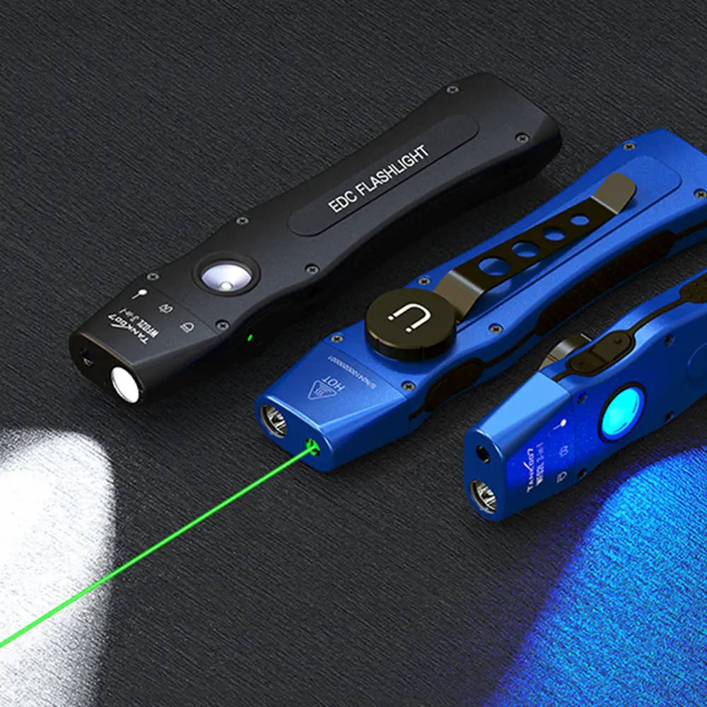 Mini High Lumen Flashlight - UV365 UV Lamp, USB-C Rechargeable Battery, Strong Side Magnet, for Home Inspections & Outdoor Adventures, Battery Powered