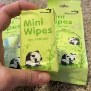 Impossibly Compact Mini Travel Wipes: Natural Extracts, Hypoallergenic, Unscented & Alcohol-Free - Eco-Friendly, Biodegradable, Skin-Safe, Hydrating Wet Wipes for Travel, Face, Hands, Makeup Removal, Daily Cleaning & Outdoor Use, 3 Pack 192 Count