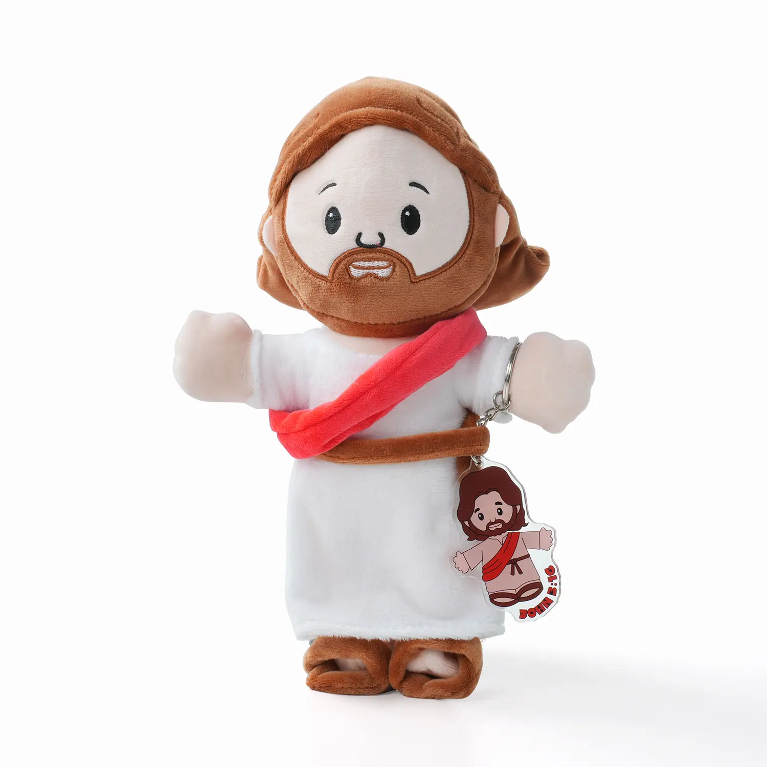 Faith-Based Cartoon Jesus Soft Plushie - 25cm, 50cm, 270g, 550g, Comfy and Cozy, Crafted with Care, Huggable Stuffed Toy with Bible Pillow, Powerful Reminder, Bedside Cushion, Christmas Gift for Children