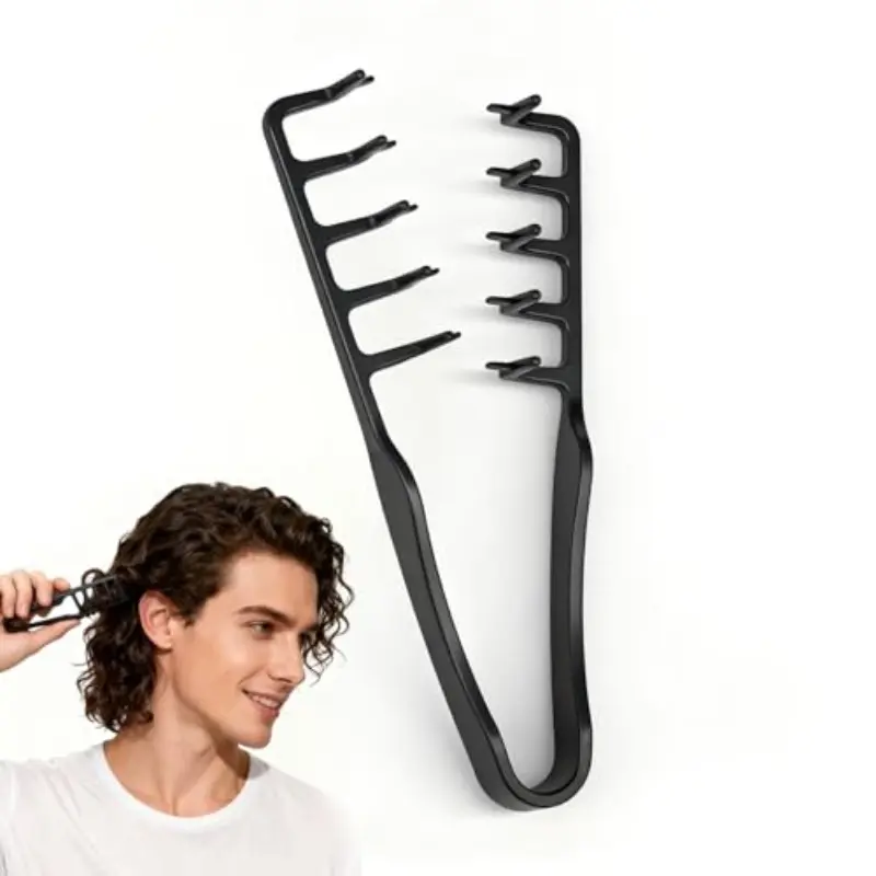 Upgrade Texture Comb, Detangler Comb, Volumizing Wide-Tooth Hair Styling Comb, Salon Styling Brush, Hairstyle Brush, Foundation Capacity Apparatus Maximum Lift Roots Volume Tool for Women Men, Detangling Brush