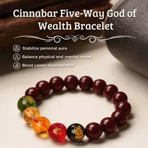 LUMAWU Cinnabar Five-Way Wealth Bracelet | Five Elements Feng Shui Luck & Fortune Amulet | Daily Wear Fashion Jewelry