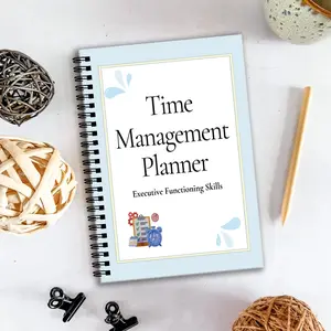 Time Management Planner Notebook, Executive Function Skills Training Journal, Organize Your Day Efficiently, Essential Tool for Productivity