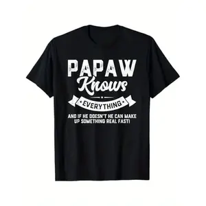 Papaw Knows Everything Shirt 60th Gift Funny Father''''S Day T-Shirt