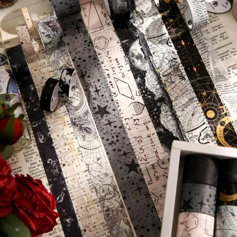 Vintage Plant Pattern Tape (20 Rolls/Box), DIY Decorative Tape for Scrapbooking, Journaling, Gift Wrapping