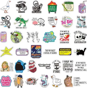 400 Pcs Funny Stickers for Adults Funny Water Bottles Stickers Pack Waterproof Cool Stickers for Laptop, Bumper, Phone, Hard Hats, Wall, Window Decals Decors, 50 Styles (Cute Style)