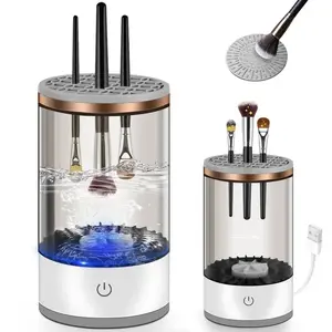 Electric USB Cosmetic Makeup Brush Cleaner Machine, Makeup Brush Washer, Includes Cleaning Pad, Desktop Storage Box, All Makeup Brushes Cleaning Tools, Christmas Gift