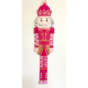 Pink and Gold Nutcracker Door Hanger|Jessica Reynolds Art