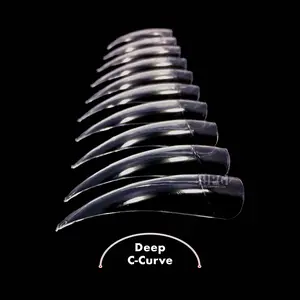 Long & Sharp Stiletto Nail Tips with Deep Curve for Nail Art, Nail Extensions, Artificial, Acrylic, Drag Queen Nails, Nail Gloves and Cosplay Claws